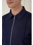Slim Fit Fermuarlı Yan Cep Mevsimlik Casual Lacivert Mont mt 174 4