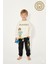 Erkek Çocuk %100 Pamuk Planet Nakışlı Ayıcık Aksesuarlı Eşofman Takım - 2149 1