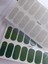Kendinden Yapışkanlı Nail Sticker 2 Paket Tırnak Stickeri Takma Yapışkanlı Oje Yeşil Beyaz Simli 1