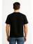 100% Pamuk Basic Fit Bisiklet Yaka Siyah Erkek T-Shirt - Alpha 2