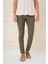 Slim Fit Yan Cepli Düz Esnek Casual Haki Pantolon P 1144 6