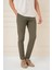 Slim Fit Yan Cepli Düz Esnek Casual Haki Pantolon P 1144 8