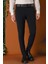 Slim Fit Yan Cepli Düz Esnek Casual Siyah Pantolon P 1144 6