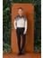 Slim Fit Yan Cepli Düz Esnek Casual Siyah Pantolon P 1144 7