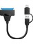 2'si 1 Arada Sata - USB 3.0 Kablosu Sata - Tip C Harici Sabit Disk 22 Pin Dönüştürücü Adaptör 2,5 Inç Hdd/ssd Için (Yurt Dışından) 2