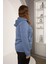Cep Detaylı Büyük Beden Sweatshirt Indigo 3