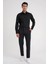 Slim Fit %100 Pamuk Non Iron Kumaş Klasik Siyah Gömlek Gk 734 2
