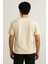 100% Pamuk Basic Fit Bisiklet Yaka Bej Erkek T-Shirt - Alpha 2