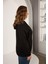 Cep Detaylı Büyük Beden Sweatshirt Siyah 3