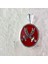 Kırmızı Mineli Zülfikar Kılıçlı 925 Ayar Gümüş Madalyon Kolye Ucu 1