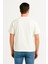 100% Pamuk Basic Fit Bisiklet Yaka Ekru Erkek T-Shirt - Alpha 2