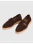Agnese Hakiki Süet Deri Kahverengi Kadın Loafer 2