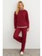 Kadın Bordo Alt Üst Pantolon Takım COL28 2