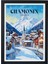 Chamonix France Siyah Çerçeveli Poster Tablo 1