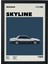 Nissan Skyline 1989 Car Serie Özel Tasarım Siyah Çerçeveli Tablo Poster 1