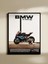 Bmw M1000RR Motorsiklet Özel Tasarım Siyah Çerçeveli Tablo Poster 1
