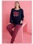 Arias Closet Büyük Beden Pamuklu Ayıcık Desenli Pijama Takımı 1