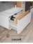 Pion Lavabo Dolabı 120 cm Beyaz-Meşe 4