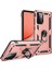 Samsung Galaxy A72 Kılıf Sofya Yüzüklü Silikon Kapak - Rose - A2593-1275 2