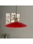 Risso Kırmızı Metal Büyük Avize Lale Başlık Tekli Rustik Cafe Modern Sarkıt Aydınlatma 4