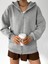 Kadın Oversize Fermuarlı Sweatshirt Hırka 4