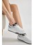 Kadın Beyaz Siyah Termo Taban Bağcıklı Spor Ayakkabı 4