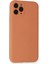 iPhone 11 Pro Kılıf Nano Içi Kadife Silikon - Mat Turuncu 3