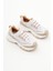 Kadın Krem Rahat Kalıp Yüksek Taban Bağcıklı Spor Ayakkabı 3