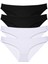 4 Adet Eko Set Likralı Kadın Slip Külot Siyah Beyaz 1