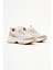 Kadın Krem Rahat Kalıp Yüksek Taban Bağcıklı Spor Ayakkabı 1