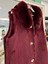 Vatkatex Kürklü Angora Yelek - Bordo - 2 3