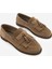 Kadın Loafer Püsküllü Günlük Ayakkabı Petlin Taba Süet 5