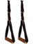 3 Kademeli Ayarlanabilir Cable Cross Elciği (1 Çift) - Kahverengi Tutacaklı Siyah Fitness Ağırlık Çekiş / Reform Egzersiz Aparatı 44CM 1