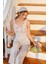 Ekru Vintage Model Çiçek Desenli Naif Pijama Takımı 7323 3