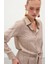Desenli Salaş Gömlek - Bej 7