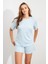 Kadın Bebe Mavi Kalp Puantiyeli Pijama Takım HAN300 3
