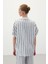 Çizgili Kısa Kol Gömlek - Lacivert 8