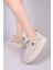 Elandra Tokalı Süet Sneaker Bej 2