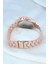 Clariss Trend Rose Metal Kordonlu Zirkon Taş Kaplama Renkli Taşlı Kasa Tasarımlı Lüx Kadın Kol Saati ( Lisinya ) 5