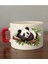 Dalda Uyuyan Panda Görselli Fincan Seramik Kupa - Seramik Çay, Kahve Hediyelik Bardağı 1