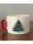Yılbaşı Ağacı Baskılı Yeni Yıl Yılbaşı Hediyelik Kırmızı Kulplu Fincan 1