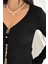 Kadın Düğme Detaylı Fit Triko Bluz – Zarif & Modern Stil 3