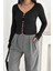 Kadın Düğme Detaylı Fit Triko Bluz – Zarif & Modern Stil 5
