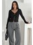 Kadın Düğme Detaylı Fit Triko Bluz – Zarif & Modern Stil 6