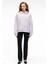 Clarıe Kadın Organik Pamuklu Oversize Kanguru Cepli Kapüşonlu Lila Sweatshirt 4