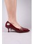 Cortez V Dekolteli Biyeli Stiletto Bordo 4