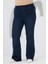 Ispanyol Paça Beli Lastikli Büyük Beden Kot Pantolon Mavi 4