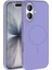 iPhone 17 Uyumlu Kılıf Edi Silikon M-Safe Şarj Özellikli Lila 1