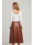 Konyak Kadın Kloş Hakiki Deri Etek 3