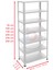 7 Katlı Galvaniz Çelik Raf - Depo, Arşiv, Kiler, Dosya, Market Rafı 59X75 CM-250 Cm-1.50 mm 2